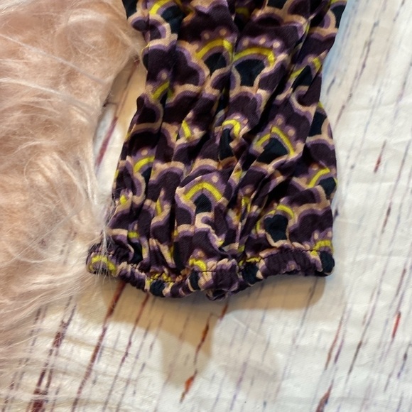 Boden Geometric Floral Retro Patterned Popover Blouse - Picture 6 of 11